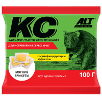 АЛТ "К-с" от серых крыс (тесто-брикет) вкус курица с грибами 100гр
