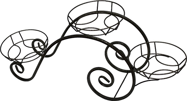 Подставка РЗДИ Волна на 3 горшка серебро