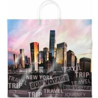 ПЛР51710 Пакет 38*35 Сити 1ШТ с пласт. ручками ПЭ /20шт/100шт/