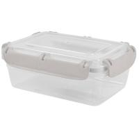 Контейнер с защелками д/прод. 1,4л Plast Team Bergen прямоугол. пепельный жемчуг РТ1045 /10шт/ПТ