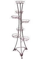 Подставка РЗДИ на 7 горшков круглый прут бронза 107