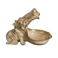 Подставка декор Бегемот (слоновая кость+золото) 718559/I174