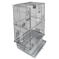 Клетка д/птиц ТУТТИ-2 ECO 42*30*66см (укомплект) светло-серая /46212/Дарэлл