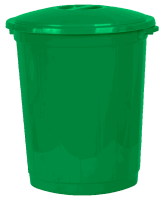 Бак 70л с крышкой зеленый 01004