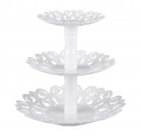 Фруктовница Мелодия 3-х ярусная белый