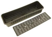 Ящик для рассады 59*19*12см черный с дренаж. решеткой /10шт/Рад