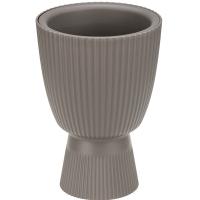 Кашпо-вазон ВЕЛЬВЕТ 150мм 1л французкий серый с вставкой М3268 /10шт/М-пласт