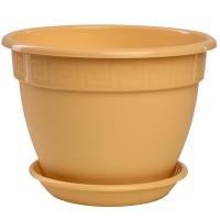 Цветочный горшок Антик 3,6л кремовый с поддоном