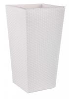 Кашпо Ротанг 32,5*32,5*61см белый со вставкой/М7128