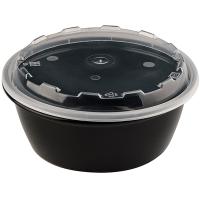 Контейнер 950мл (50шт) круглый с крышкой черный 1265Ч /150шт/АУ