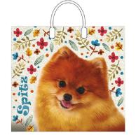 Пакет подарочный 37*34 Шпиц мягкий пластик 80мк