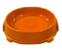 Миска пластик д/кошек 0,22л нескользящая оранжевая/FG17901/Гризли