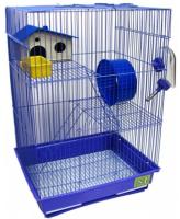 Клетка для хомяков трёхэтажная укомплектованная N1, размер 30*23*41см/ДКг125 
