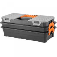 Органайзер д/мелочей 430х193х163 Expert-16 два лотка серо-свинцовый BR3961 /4шт/ПР