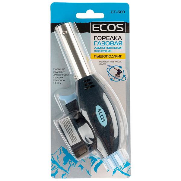 Горелка газовая (лампа паяльная) GT-500 портативная цанговая 157835 /100шт/Ecos