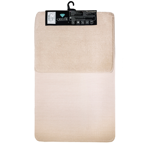 Комплект ковриков д/ванной и WC Классик 60*100/50*60см бежевый МС2-202 /25шт/ My Crystal