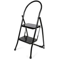 Стремянка 2 ступени с широкими ступенями черный СМШ2/Ч 