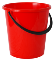 Ведро 12л Ромашка красный 02014