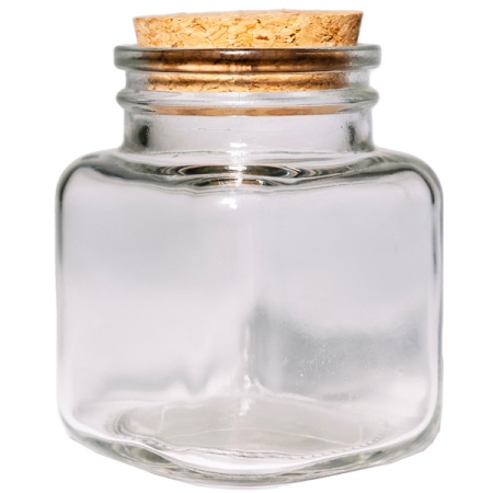 Банка стеклянная 100мл корковой пробкой /120шт/ОП